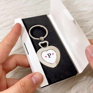 جاکلیدی استیل مدل دو قلب طرح P