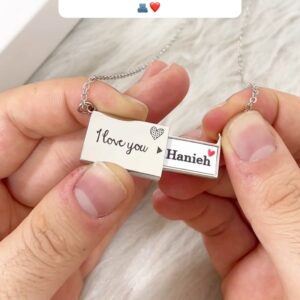 گردنبند استیل مدل سوپرایز طرح اسم هانیه