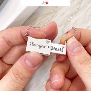 گردنبند استیل مدل سوپرایز طرح اسم هستی