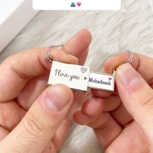 گردنبند استیل مدل سوپرایز طرح اسم محدثه