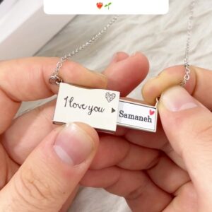 گردنبند استیل مدل سوپرایز طرح اسم سمانه